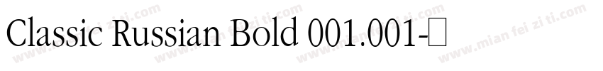 Classic Russian Bold 001.001字体转换